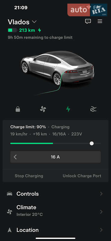 Ліфтбек Tesla Model S 2013 в Стрию
