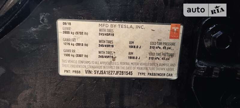 Лифтбек Tesla Model S 2018 в Одессе