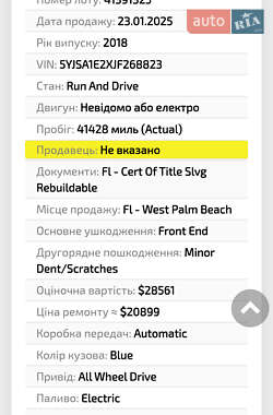 Ліфтбек Tesla Model S 2018 в 