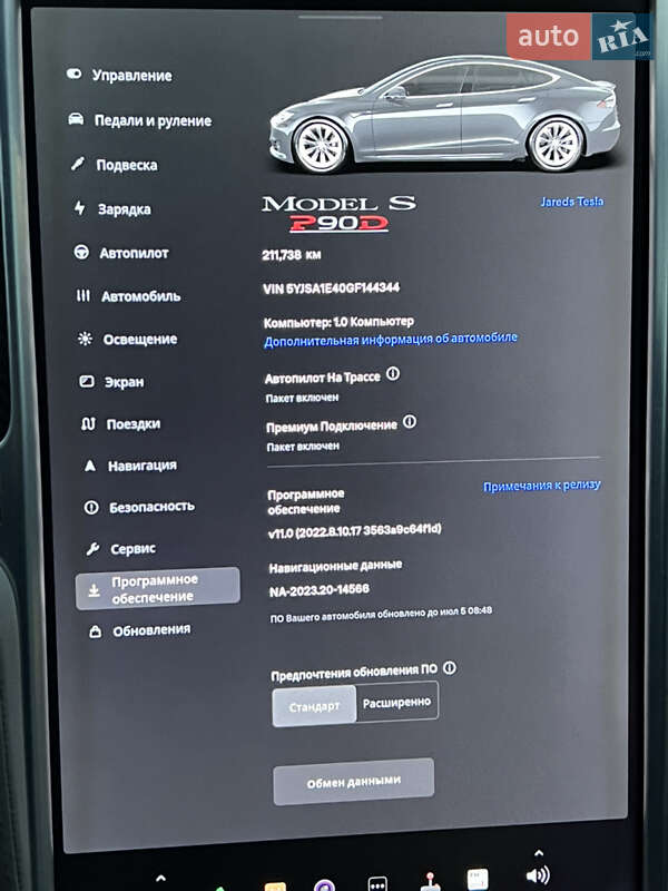 Ліфтбек Tesla Model S 2016 в Львові