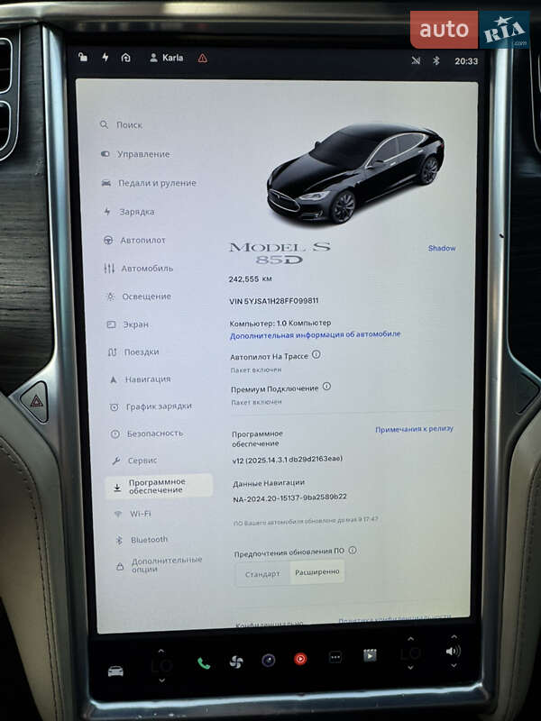 Лифтбек Tesla Model S 2015 в Луцке