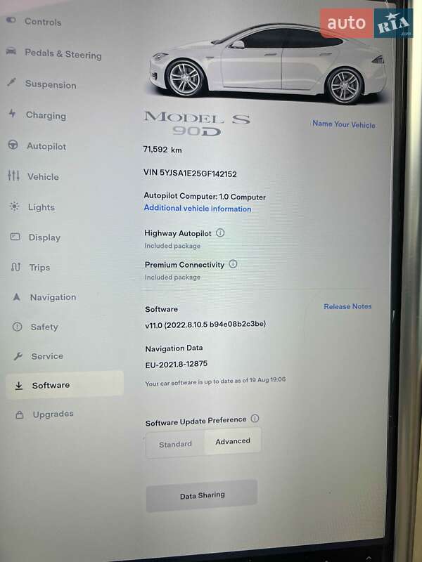 Ліфтбек Tesla Model S 2016 в Вишгороді