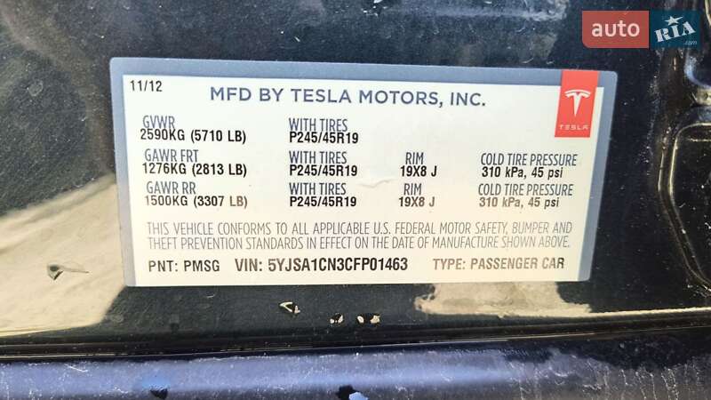 Ліфтбек Tesla Model S 2012 в Львові