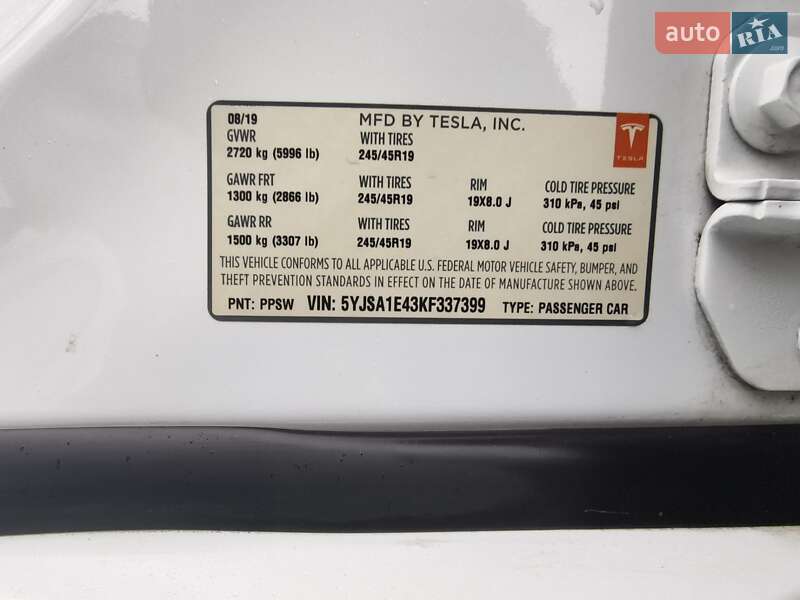 Ліфтбек Tesla Model S 2019 в Білій Церкві