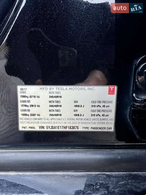 Лифтбек Tesla Model S 2017 в Ровно фото 20 Лифтбек Tesla Model S 2017 в Ровно