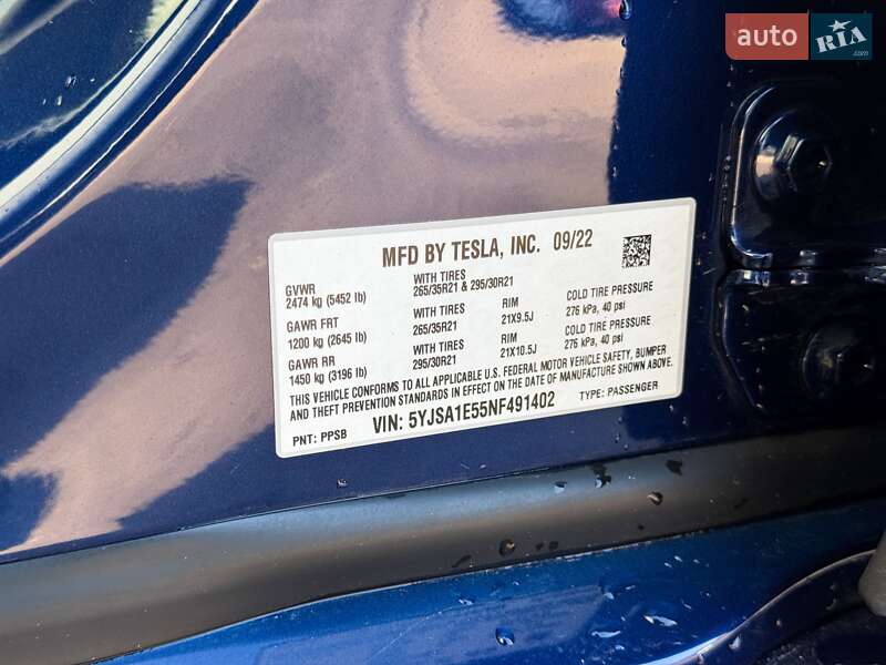 Лифтбек Tesla Model S 2022 в Киеве