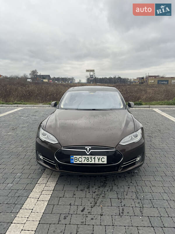 2014 Tesla Model-S, VIN 5YJSA3H11EFP37043:plate — фото 1 (autoria)