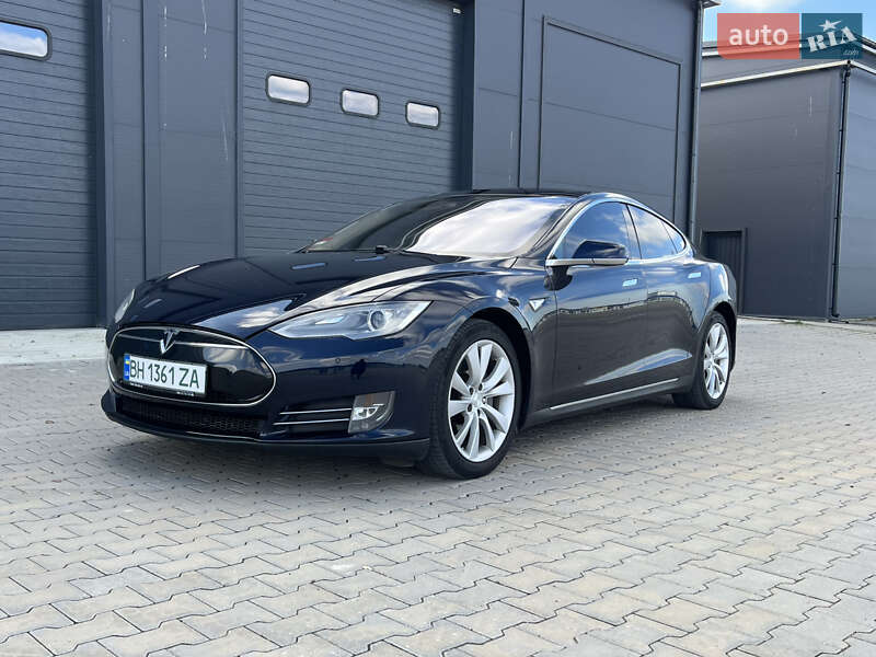 2014 Tesla Model-S, VIN 5YJSA1H17EFP36077:plate — фото 1 (autoria)
