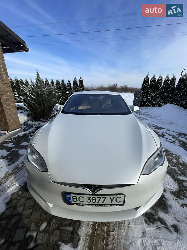2016 Tesla Model S, VIN 5YJSA1E16GF164264:plate — фото 1 (autoria)