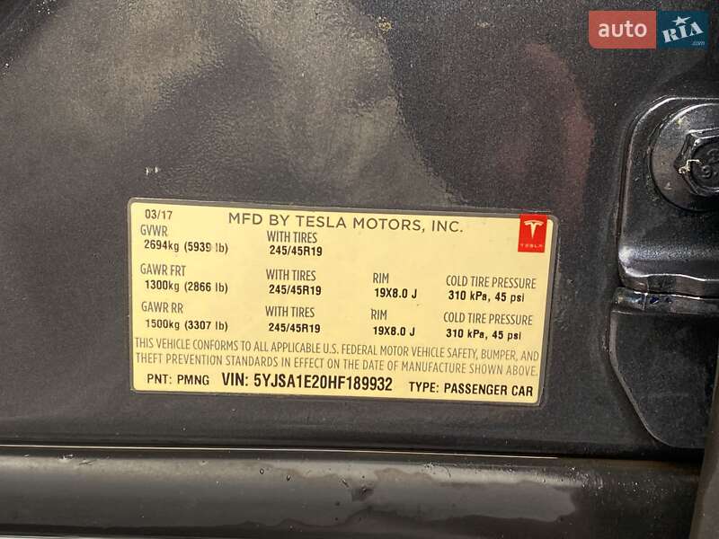 Ліфтбек Tesla Model S 2017 в Києві фото 24 Ліфтбек Tesla Model S 2017 в Києві