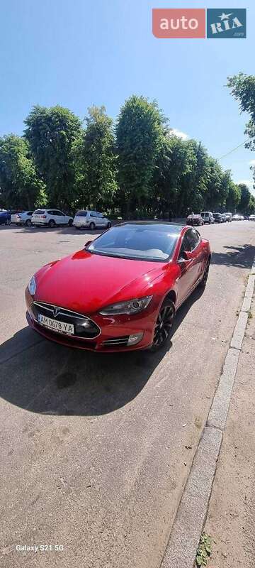 2014 Tesla Model-S, VIN 5YJSA2H12EFP28135:plate — фото 1 (autoria)