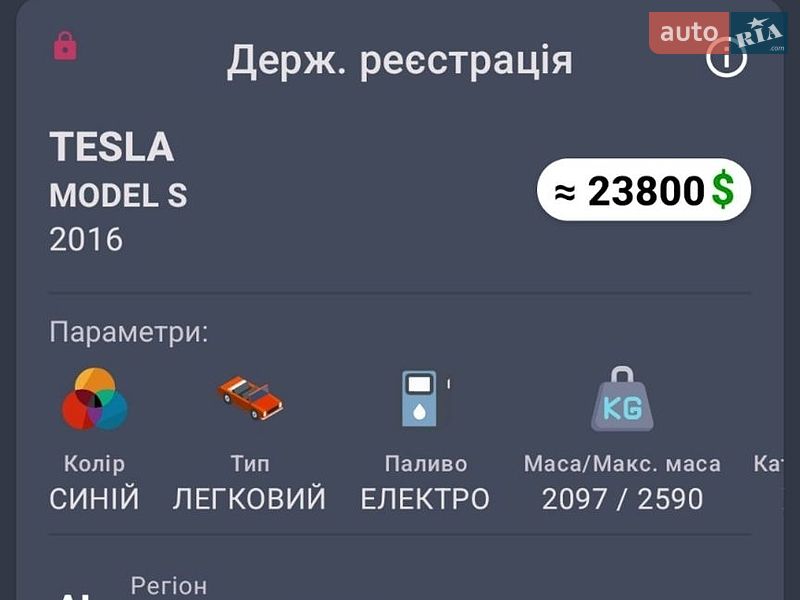 Лифтбек Tesla Model S 2016 в Киеве