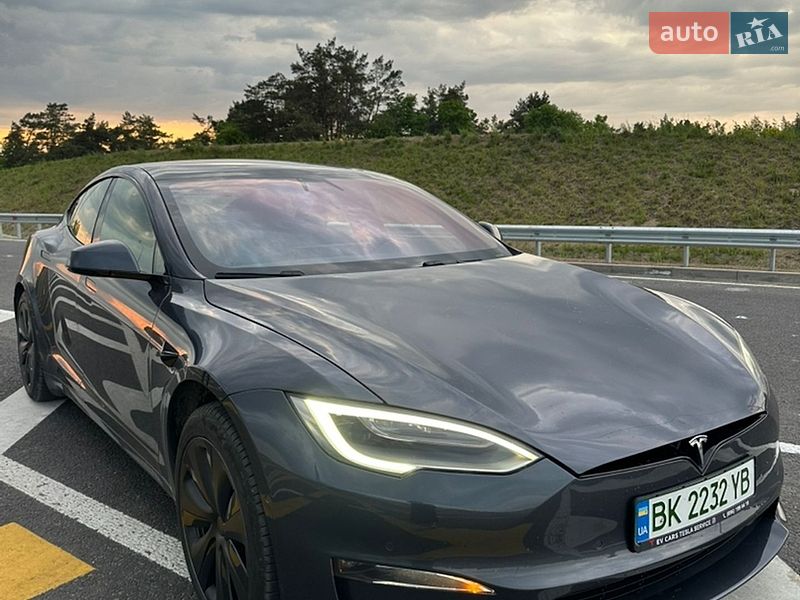 2021 Tesla Model-S, VIN 5YJSA1E50NF461904:plate — фото 1 (autoria)