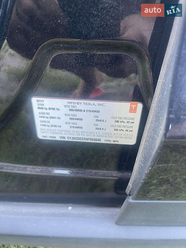 Внедорожник / Кроссовер Tesla Model X 2017 в Харькове фото 10 Внедорожник / Кроссовер Tesla Model X 2017 в Харькове