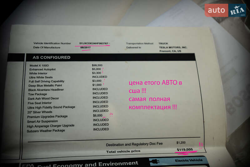 Позашляховик / Кросовер Tesla Model X 2017 в Дніпрі