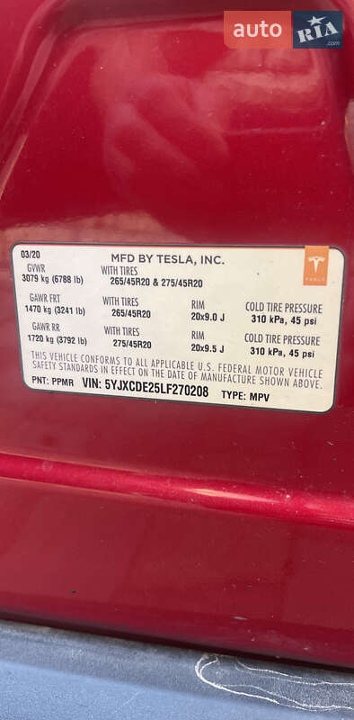 Позашляховик / Кросовер Tesla Model X 2020 в Хмельницькому