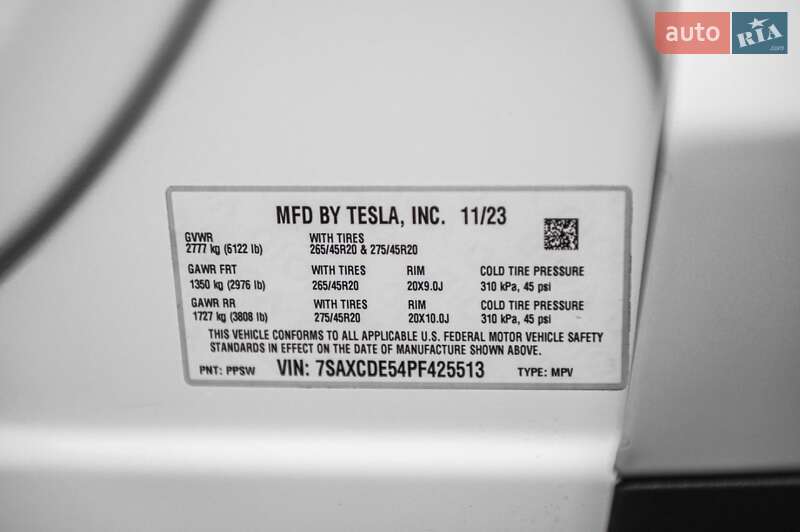 Внедорожник / Кроссовер Tesla Model X 2023 в Одессе фото 27 Внедорожник / Кроссовер Tesla Model X 2023 в Одессе