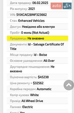 Позашляховик / Кросовер Tesla Model X 2021 в 