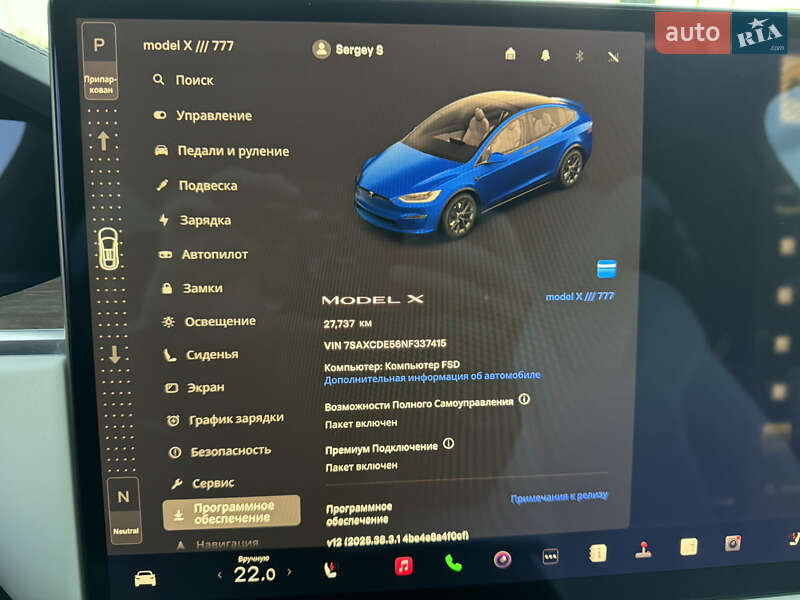 Внедорожник / Кроссовер Tesla Model X 2022 в Днепре