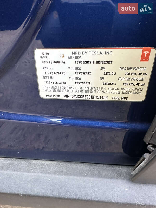 Внедорожник / Кроссовер Tesla Model X 2019 в Львове фото 23 Внедорожник / Кроссовер Tesla Model X 2019 в Львове