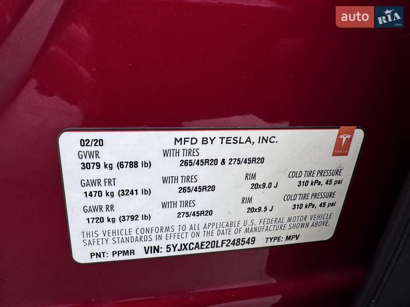 Внедорожник / Кроссовер Tesla Model X 2020 в Киеве фото 69 Внедорожник / Кроссовер Tesla Model X 2020 в Киеве