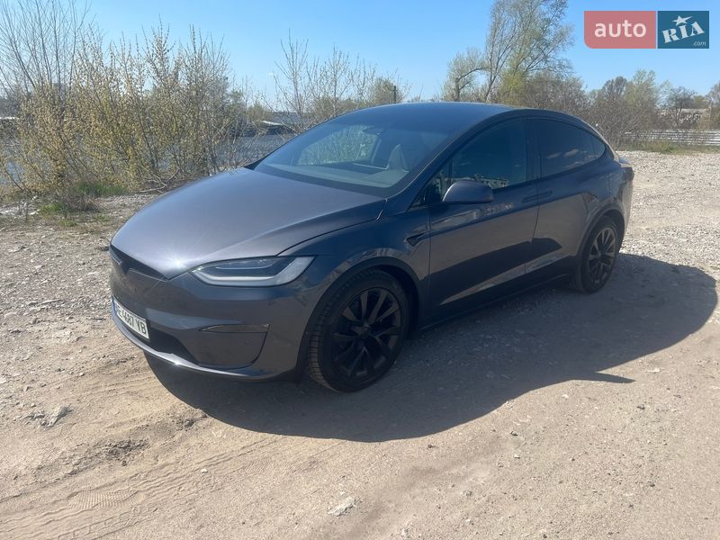 2021 Tesla Model X, VIN 7SAXCBE50NF329346:plate — фото 1 (autoria)