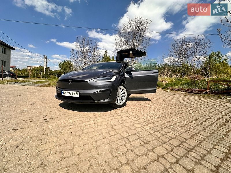 2022 Tesla Model X, VIN 7SAXCBE5XNF354187:plate — фото 1 (autoria)