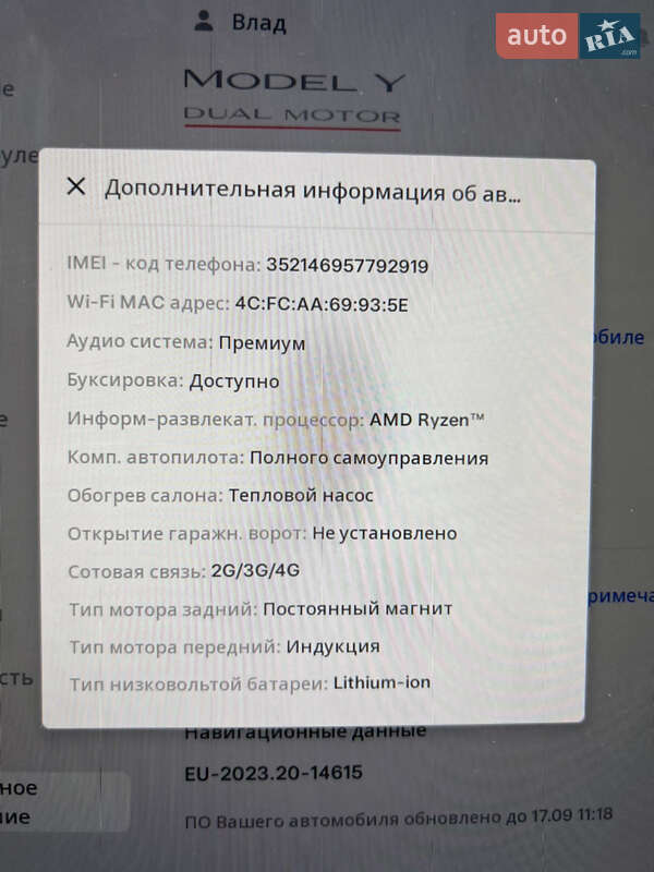 Внедорожник / Кроссовер Tesla Model Y 2022 в Киеве