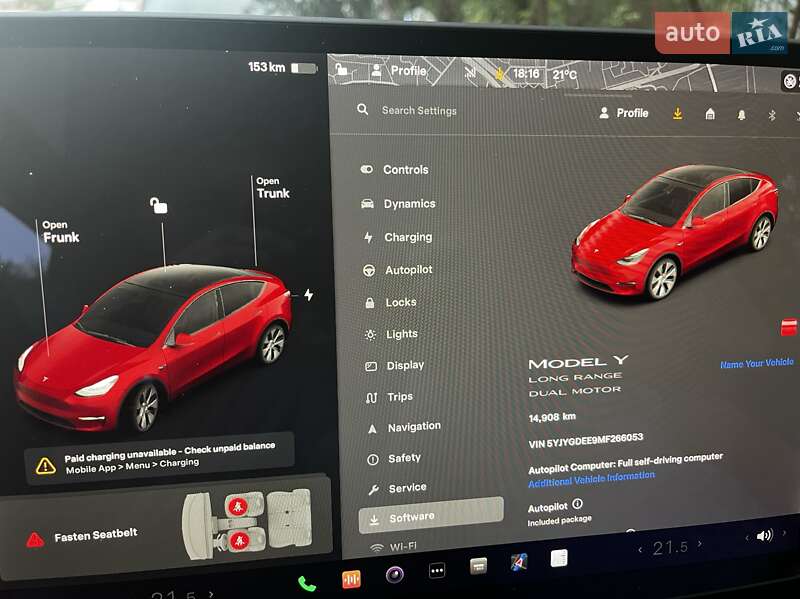 Внедорожник / Кроссовер Tesla Model Y 2021 в Львове