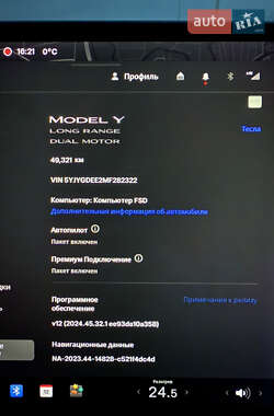 Внедорожник / Кроссовер Tesla Model Y 2021 в 