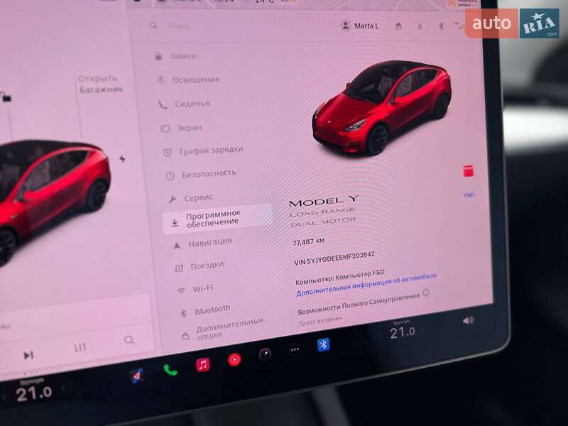 Внедорожник / Кроссовер Tesla Model Y 2021 в Львове фото 14 Внедорожник / Кроссовер Tesla Model Y 2021 в Львове