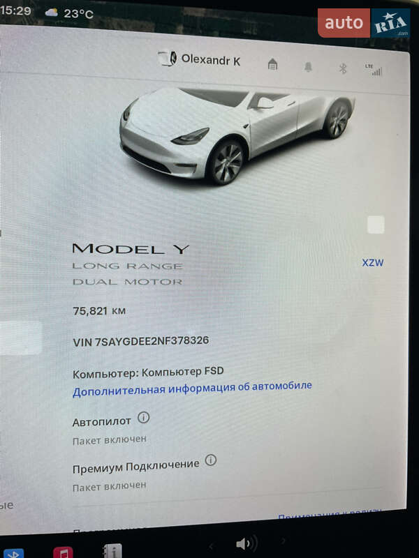 Позашляховик / Кросовер Tesla Model Y 2022 в Києві