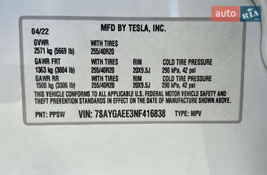 Позашляховик / Кросовер Tesla Model Y 2022 в 