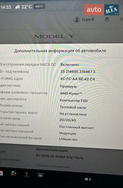 Внедорожник / Кроссовер Tesla Model Y 2022 в 