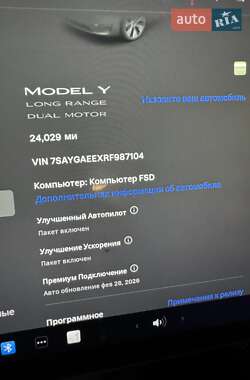Внедорожник / Кроссовер Tesla Model Y 2024 в 