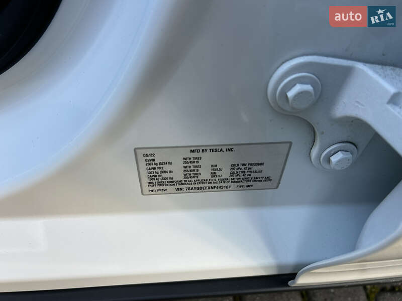 Внедорожник / Кроссовер Tesla Model Y 2022 в Львове