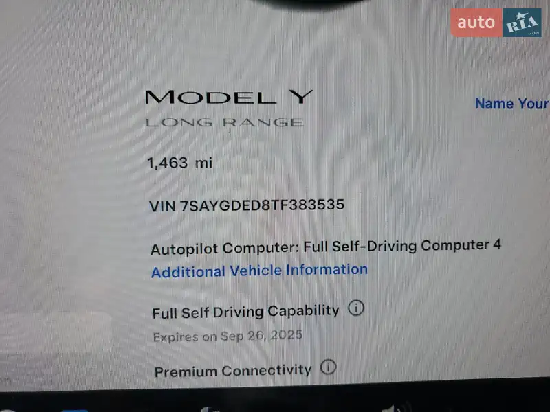 Внедорожник / Кроссовер Tesla Model Y 2025 в Киеве документ 2 фото Внедорожник / Кроссовер Tesla Model Y 2025 в Киеве документ