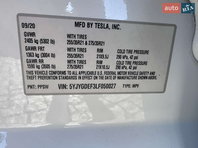 Внедорожник / Кроссовер Tesla Model Y 2020 в Луцке фото 19 Внедорожник / Кроссовер Tesla Model Y 2020 в Луцке