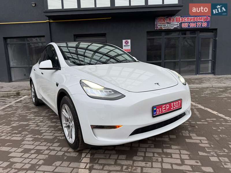 2021 Tesla Model Y, VIN 5YJYGDEE3MF197716:plate — фото 1 (autoria)