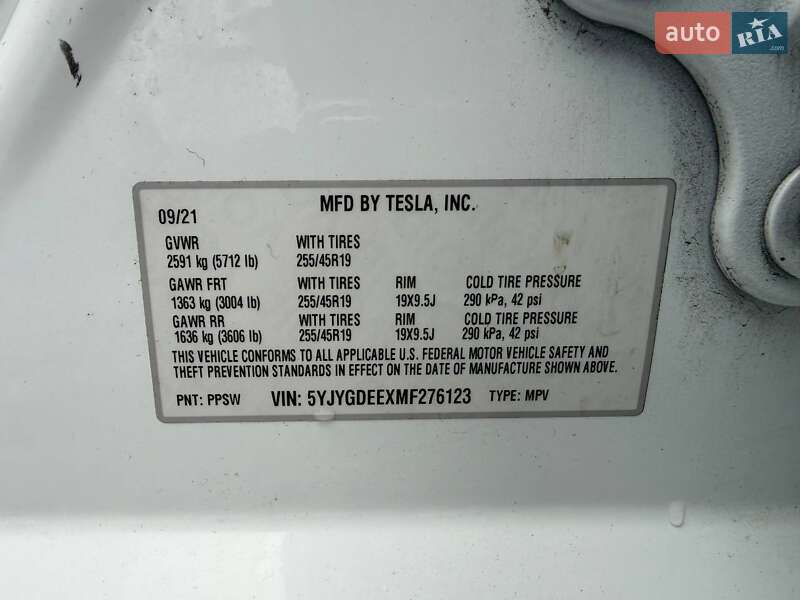 Позашляховик / Кросовер Tesla Model Y 2021 в Луцьку