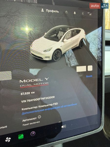 Позашляховик / Кросовер Tesla Model Y 2021 в Одесі фото 14 Позашляховик / Кросовер Tesla Model Y 2021 в Одесі