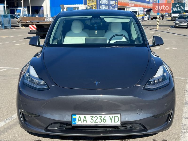 2022 Tesla Model Y, VIN 7SAYGDEE4NF369496:plate — фото 1 (autoria)