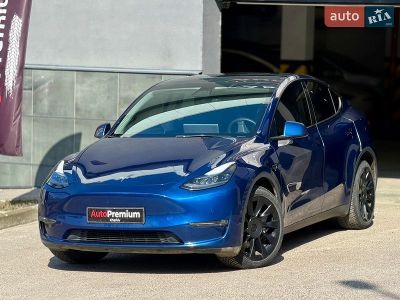 2021 Tesla Model Y, VIN 5YJYGDEE3MF301573:plate — фото 1 (autoria)