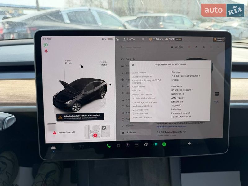 Позашляховик / Кросовер Tesla Model Y 2023 в Луцьку фото 20 Позашляховик / Кросовер Tesla Model Y 2023 в Луцьку