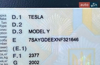 Внедорожник / Кроссовер Tesla Model Y 2021 в Харькове