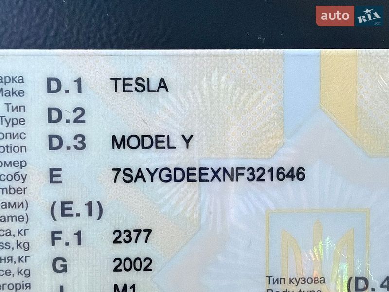 Внедорожник / Кроссовер Tesla Model Y 2021 в Харькове