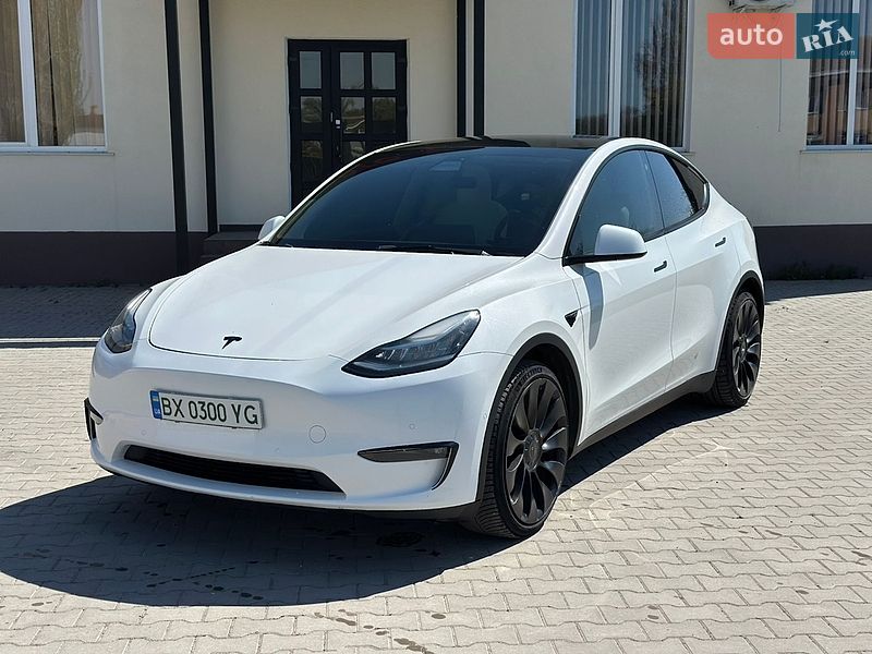 2021 Tesla Model-Y, VIN 5YJYGDEE4MF219917:plate — фото 1 (autoria)