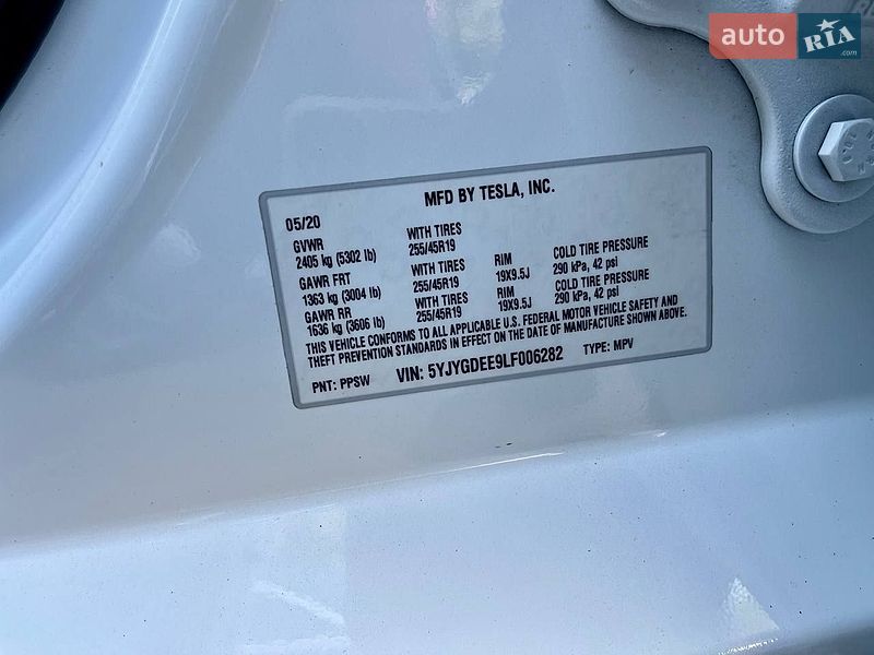 Позашляховик / Кросовер Tesla Model Y 2020 в Дніпрі