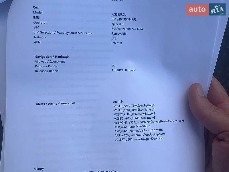 Позашляховик / Кросовер Tesla Model Y 2022 в Києві документ