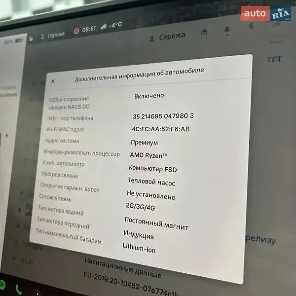 Внедорожник / Кроссовер Tesla Model Y 2022 в Одессе документ